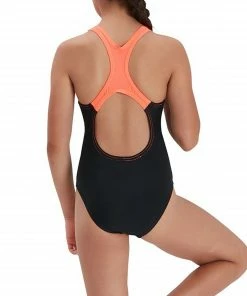 Speedo Eco Medley Logo Medalist Badeanzug Mädchen Schwarz - Rot -Adidas-Shop Speedo Eco Medley Logo Medalist Badpak Meisjes 4 2204011219