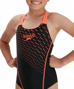 Speedo Eco Medley Logo Medalist Badeanzug Mädchen Schwarz - Rot -Adidas-Shop Speedo Eco Medley Logo Medalist Badpak Meisjes 5 2204011219
