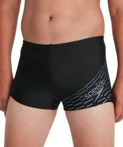 Speedo Eco Medley Logo Schwimmshort Jungen Schwarz - Grau