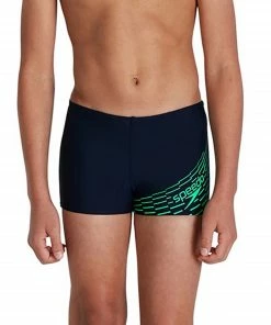 Speedo Eco Medley Logo Schwimmshort Jungen Marine - Grün -Adidas-Shop Speedo Eco Medley Logo Zwemboxer Jongens 4 2209231354