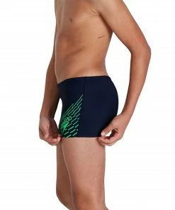 Speedo Eco Medley Logo Schwimmshort Jungen Marine - Grün -Adidas-Shop Speedo Eco Medley Logo Zwemboxer Jongens 5 2209231354