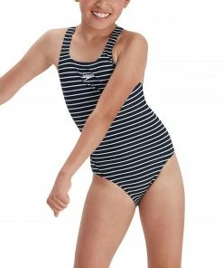 Speedo Essential Medalist Badeanzug Mädchen Marine - Weiß -Adidas-Shop Speedo Essential Medalist Badpak Meisjes 3 2201271632