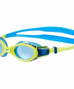 Speedo Futura Biofuse Flex Mirror Goggle JR Blau - Hellgrün