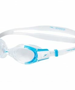 Speedo Futura Biofuse Flex Mirror Goggle JR Weiß - Hellblau