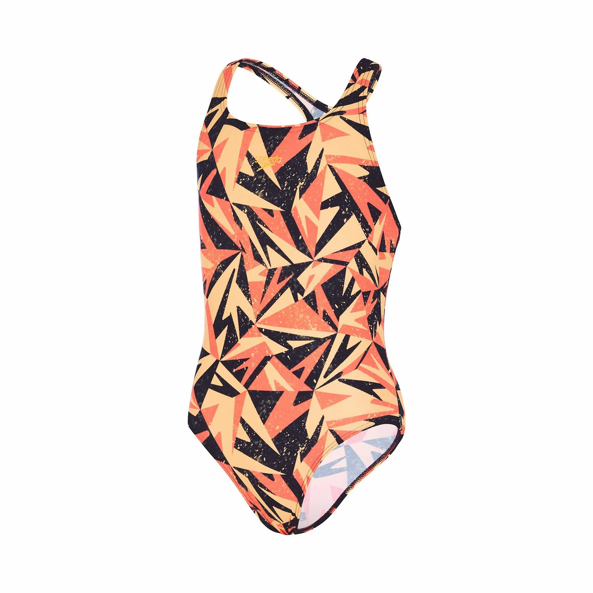Speedo Hyper Boom Allover Medalist Badeanzug Mädchen Schwarz - Orange 3 Speedo Hyper Boom Allover Medalist Badeanzug Mädchen Schwarz - Orange