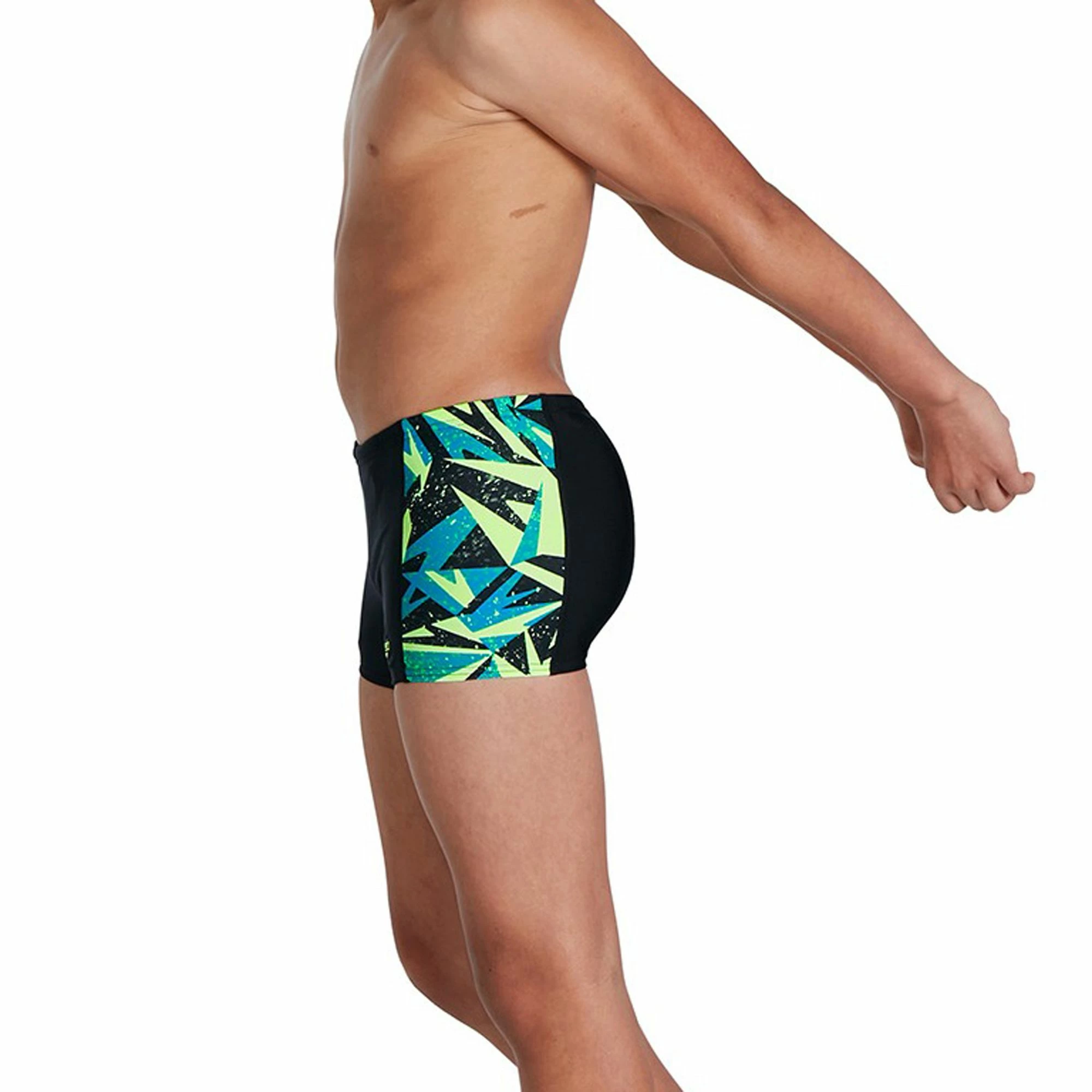 Speedo Hyperboom Panel Schwimmshort Jungen Schwarz - Blau - Gelb 6 Speedo Hyperboom Panel Schwimmshort Jungen Schwarz - Blau - Gelb – Bild 4