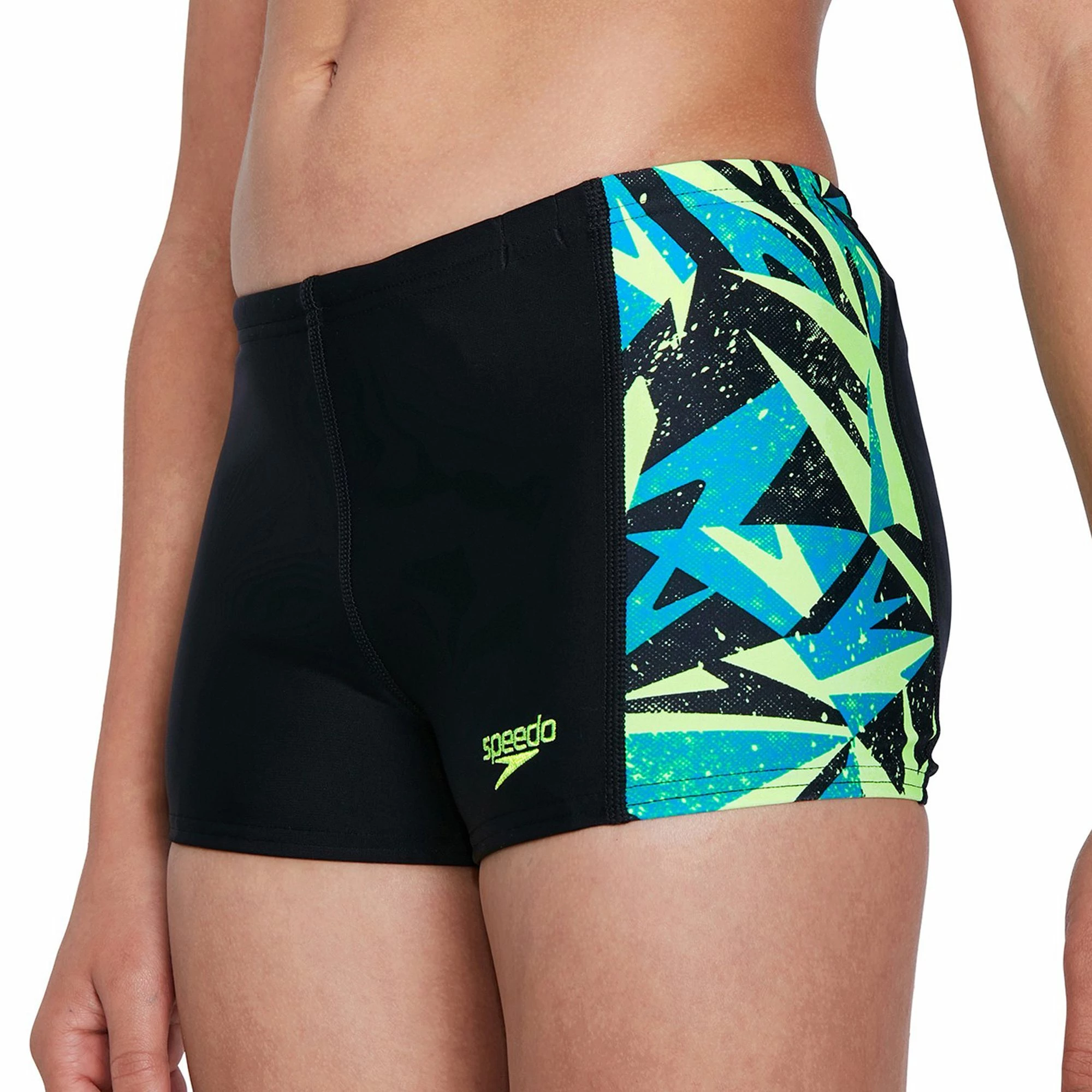 Speedo Hyperboom Panel Schwimmshort Jungen Schwarz - Blau - Gelb 7 Speedo Hyperboom Panel Schwimmshort Jungen Schwarz - Blau - Gelb – Bild 5