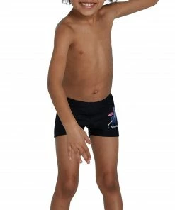 Speedo Placement Schwimmshort Jungen Schwarz -Adidas-Shop Speedo Placement Zwemboxer Jongens 4 2209141347