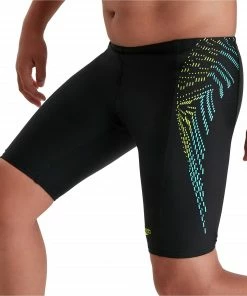 Speedo Plastisol Placement Jammer Schwimmshort Jungen Schwarz - Grün - Blau