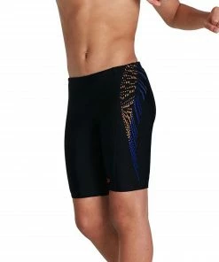 Speedo Plastisol Placement Jammer Schwimmshort Jungen Schwarz - Orange - Blau -Adidas-Shop Speedo Plastisol Placement Jammer Jongens 4 2207201021