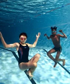 Speedo Plastisol Placement Muscleback Badeanzug Mädchen Schwarz - Rot - Blau -Adidas-Shop Speedo Plastisol Placement Muscleback Badpak Meisjes 6 2203031136