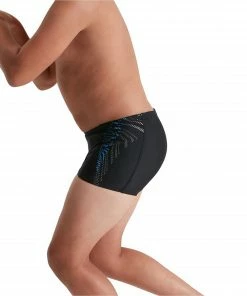 Speedo Plastisol Placement Schwimmshort Jungen Schwarz - Blau -Adidas-Shop Speedo Plastisol Placement Zwemboxer Jongens 4 2203031135 1