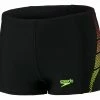 Speedo Plastisol Placement Schwimmshort Jungen Schwarz - Gelb - Rot