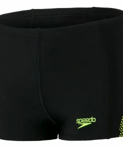 Speedo Plastisol Placement Schwimmshort Jungen Schwarz - Gelb - Rot