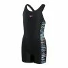 Speedo Printed Leaderback Legsuit Badeanzug Mädchen Schwarz - Blau - Rot - Grün -Adidas-Shop Speedo Printed Leaderback Legsuit Badpak Meisjes 2203031135