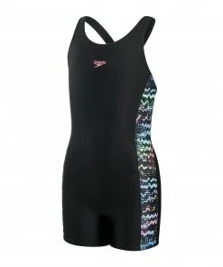 Speedo Printed Leaderback Legsuit Badeanzug Mädchen Schwarz - Blau - Rot - Grün