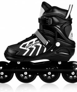 Spokey Khan Inline Skates Kids (verstellbar) Schwarz - Weiß -Adidas-Shop Spokey Khan Inline Skates verstelbaar 6 4