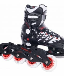 Tempish Clips Duo Eishockey Schlittschuhe/Skate Kinder (verstellbar) Schwarz - Weiß - Rot