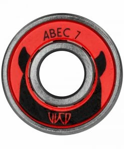 Wicked ABEC 7 Freespin Kugellager (16-pack) Rot - Schwarz - Silber